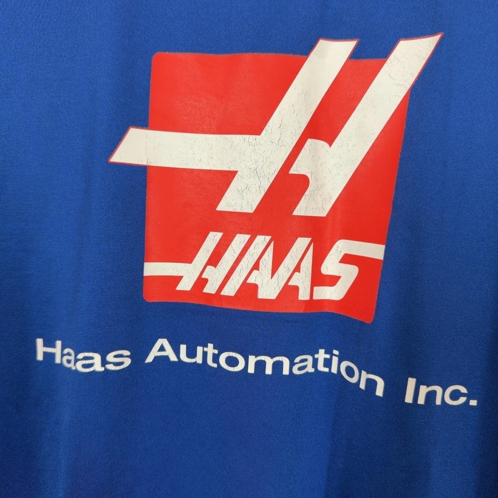 Official Haas F1 Team Performance T-Shirt Blue Tricorp Size Medium Men's - Picture 3 of 7